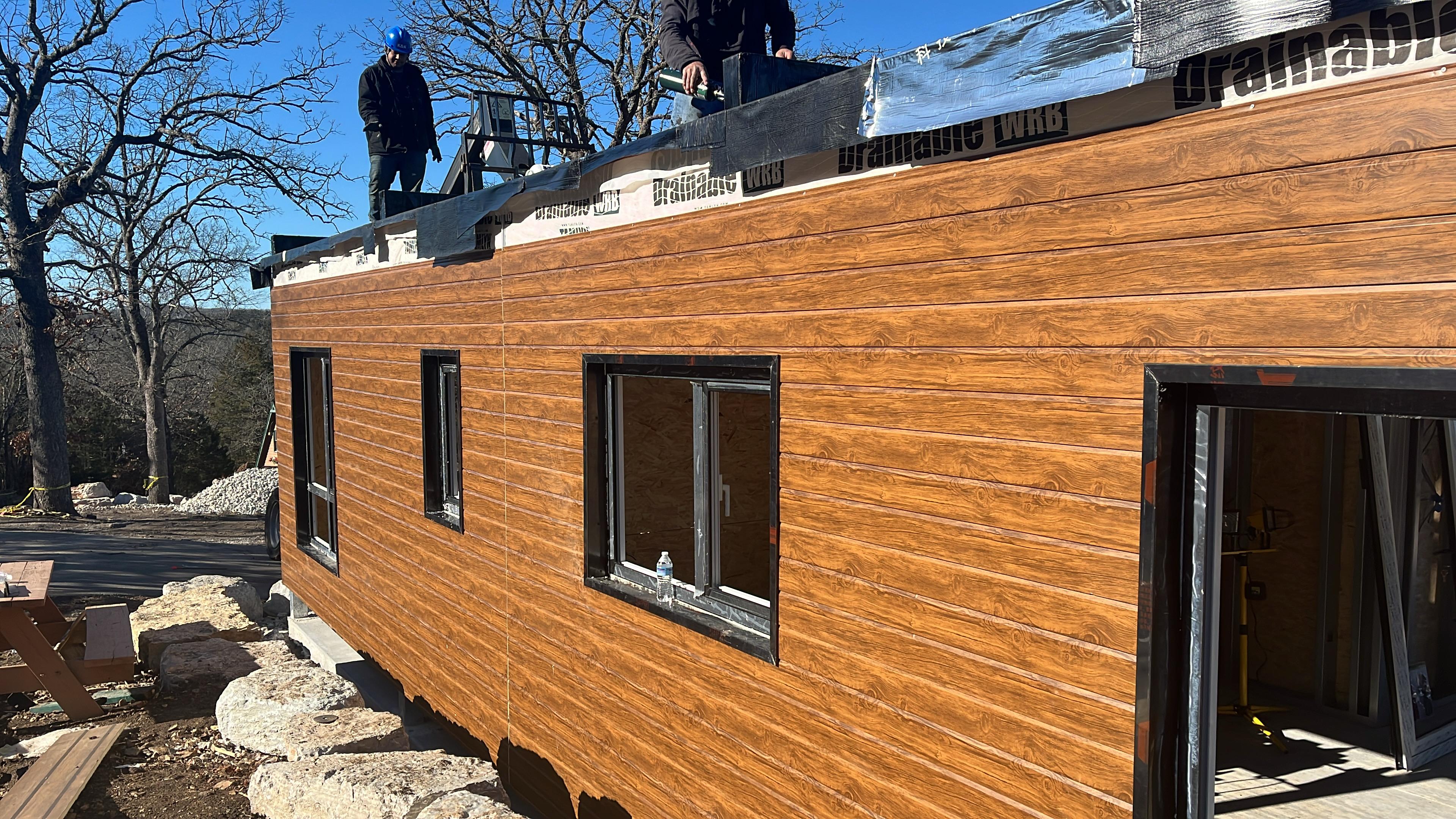 Expanded modular site structure prepared for field installation